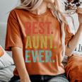 Idea De Regalo Para Tía Retrointage – Best Aunt Ever Camiseta extragrande cómoda para mujer Yam