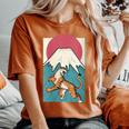 Japonais Tigre Aesthetic Japan Mt Fuji Fujiyama Sunintage T-shirt oversize confortable pour femme Yam