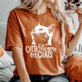 Maman Chat Cette Fille Aime Les Chats Humour Chat T-shirt oversize confortable pour femme Yam