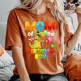 Mom And Dad Birthday Boy Dinosaur Family Matching Women's Oversized Comfort T-Shirt Yam