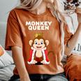 Monkey Queen Da Donna Con Scimmia Scimmia Da T-shirt comoda oversize da donna Yam