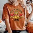 Nouvel An Chinois 2025 Année Du Serpent T-shirt oversize confortable pour femme Yam