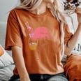 Oreilles De Lapin Mignon Flamingo Rose Chasse Aux Œufs De T-shirt oversize confortable pour femme Yam