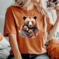 Orso Mamma Con Orsi Bambini Orsi Babies Orsi Famiglia T-shirt comoda oversize da donna Yam
