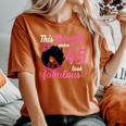 This Queen Makes 45 Look Fabulous 45Th Birthday Queen Afro Women's Oversized Comfort T-Shirt Yam