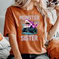 Shark Monster Truck Sister Monster Truck Are My Jam Truck Women's Oversized Comfort T-Shirt Yam