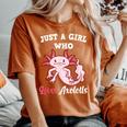 Solo Una Ragazza Che Ama Axolotls Per Uomini Donne Bambini Axolotl T-shirt comoda oversize da donna Yam
