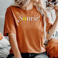 Sonríe Buen Rollo Per Momentos Optimistas S Latinas T-shirt comoda oversize da donna Yam