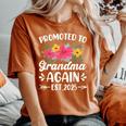 Soon To Be Grandma Promoted To Grandma Again Est 2025 Women's Oversized Comfort T-Shirt Yam