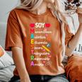Soy Maestra De Español Spanish Teacher Bilingual Teacher Women's Oversized Comfort T-Shirt Yam