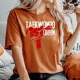 Taekwondo Niñas Es Estudiantes Artes Marciales Camiseta extragrande cómoda para mujer Yam