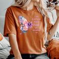 I Can Do All Things Through Christ Pretty Butterfly Women's Oversized Comfort T-Shirt Yam