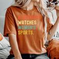 Vintage Retro Sport Lover Todos Relojes Deportes Camiseta extragrande cómoda para mujer Yam