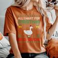 All I Want For Christmas Is A Duck Ugly Sweater Women's Oversized Comfort T-Shirt Yam