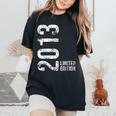 11 ° Compleanno Ragazza Anni 2013 11 Regalo Di Compleanno T-shirt comoda oversize da donna Black