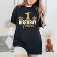 1° Compleanno Gemelli 1 Annoecchio Festa Idea Per Ragazzo E Ragazza T-shirt comoda oversize da donna Black