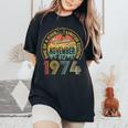 50 Years Old Vintage Retro November 1974 Birthday Women Women's Oversized Comfort T-Shirt Black