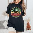 Aprile 2006 18 Anni Compleanno Ragazza Ragazzo 2006 T-shirt comoda oversize da donna Black
