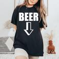 Beer Belly Da Bambino Con Scritta In Inglese Spoof Gravid Maglia A Manica T-shirt comoda oversize da donna Black