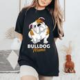 Bulldog Inglese Mamma Carino Bullo Cane Mamma Divertente Regalo Donna T-shirt comoda oversize da donna Black