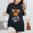 Chapter 60 Fabulous Since 1964 60Th Birthday Leopard Women's Oversized Comfort T-Shirt Black