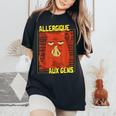 Chat Humour Fille Enfant Allergique Aux Gens T-shirt oversize confortable pour femme Black