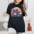 Chat M'épuise Chat Humour Homme Drôle Chaton T-shirt oversize confortable pour femme Black