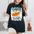 Cipro Bandiera Uomini Donne Bambini Cipro T-shirt comoda oversize da donna Black