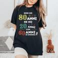 Compleanno 80 Anni Uoma E Donna Regalo Per Anniversario T-shirt comoda oversize da donna Black