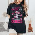 Conigli Ragazza Donne Regalo Conigli T-shirt comoda oversize da donna Black