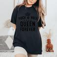 Divertente Regalo Da Concerto Rock N Roll Queen Per Donne E Ragazze T-shirt comoda oversize da donna Black