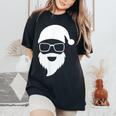 Divertido Santa Claus Regalo Navidad Papa Noel Hombre Camiseta extragrande cómoda para mujer Black