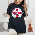 Donna Inghilterra Giocatore Ragazzo Bambino Uomo Giovani Donne Inghilterra Con Collo A T-shirt comoda oversize da donna Black