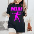 Donna Padel Silhouette Ragazza Divertente T-shirt comoda oversize da donna Black