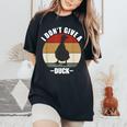 I Don't Give A Duck T-shirt comoda oversize da donna Black