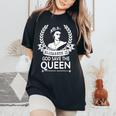 Elizabeth Ii God Save The Queen Fan Uk Britain Monarch T-shirt comoda oversize da donna Black