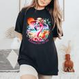 Flamingle All The Way Summer Cocktail Flamingo Summer Vibes Women's Oversized Comfort T-Shirt Black