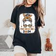 Friends Giving 2024 Thanksgiving Friendsgiving Messy Bun Women's Oversized Comfort T-Shirt Black