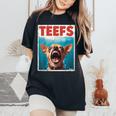 Chihuahua Fs Top Th Chi Jowls Paws Dog Mom Dad Women's Oversized Comfort T-Shirt Black