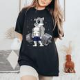 Gato Levantamiento De Pesas Fitness Entrenamiento Es Y Hombres Camiseta extragrande cómoda para mujer Black