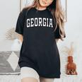 Georgia Ga Vintage Varsity Style Sports Girls Women's Oversized Comfort T-Shirt Black