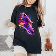 Greyhound Mamma Cane Levriero T-shirt comoda oversize da donna Black