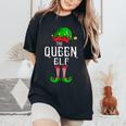 Il Gruppo Della Famiglia Queen Elf Matching Group Natale T-shirt comoda oversize da donna Black