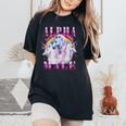 Ironic Alpha Male Unicorn Sarcastic Hilarious Meme Women's Oversized Comfort T-Shirt Black