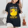 I Just Really Like Ducks Paperella Di Gomma Papera Stridula T-shirt comoda oversize da donna Black