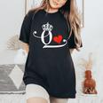 King & Queen Of Hearts Matching Couple Saint Valentine's Day Women's Oversized Comfort T-Shirt Black