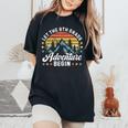 Let The 8Th Grade Adventure Begin Back To School Teachers Women's Oversized Comfort T-Shirt Black