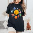 Love Solar System Camisa Para Para Niños Y Niñas Camiseta extragrande cómoda para mujer Black