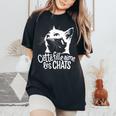 Maman Chat Cette Fille Aime Les Chats Humour Chat T-shirt oversize confortable pour femme Black