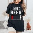 I Need Beer Bière Drôle Drink Drinking intage T-shirt oversize confortable pour femme Black